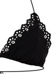 Верх бикини Ulla Johnson с кружевной отделкой, черный - фото 2