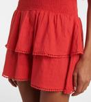 Многоярусное хлопковое мини-платье Keri Melissa Odabash, красный - фото 5