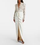 Кружевное платье Alessandra Rich, белый - фото 2