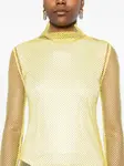Топ, украшенный стразами SPORTMAX, желтый - фото 5