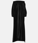 Платье макси с открытыми плечами ALAÏA, черный - фото