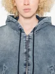 Джинсовая куртка с капюшоном на молнии DIESEL, синий - фото 5