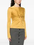 Блузка со сборками VERSACE, золотой - фото 3