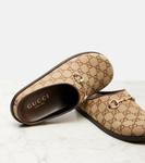 GG кожаные мюли Gucci, Camel Ebony/New Acer - фото 4