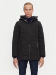 Пуховик стандартного кроя Geox, черный - фото
