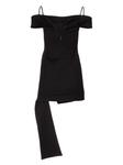 Платье Yuzefi с отделкой бретелями, черный - фото 2