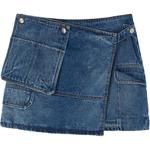 MSGM Джинсовые короткие юбки women's marine blue - фото 3