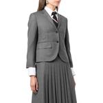 Короткий однобортный блейзер THOM BROWNE, серый - фото 5