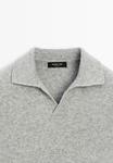 Топ Massimo Dutti V-NECK, Light Grey - фото 9