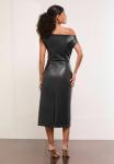 Платье Lipsy DRAPED MIDI , Black Faux Leather/Black - фото 2