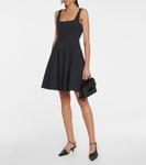 Мини-платье wells из хлопка Staud, черный - фото 2