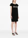 Платье мини с логотипом LIU JO, черный - фото 3