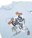 Футболка детская Guess хлопковая с принтом, голубой - фото 3