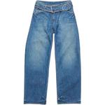 Джинсы с поясом Acne Studios, синий - фото 3