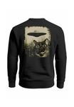 Толстовка Neverless PULLOVER MIT BACKPRINT KATZE UND UFO DESIGN, Schwarz/Anthracite - фото 3