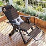 Складное кресло-шезлонг из искусственного ротанга с регулируемой спинкой и подголовником - фото 8