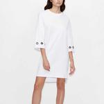 ARMANI EXCHANGE Женское белое платье с длинными рукавами AE - фото 6