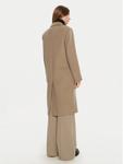 Шерстяное пальто обычного кроя Calvin Klein, бежевый - фото 3