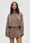 Блуза WRSTBHVR ALMIRA, Brown Check/Brown - фото