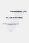 3 пары стрингов LOGO THONG Karl Lagerfeld, белый - фото