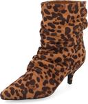 Ботинки Journee Women's Comfort Foam Jo Booties Journee Collection, Leopard - фото