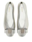 Балетки Ferragamo Vara Bow, серебряный - фото 4