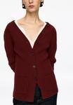 Кардиган ARKET Cardigan, Burgundy/Bordeaux - фото 4