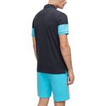 Поло с логотипом и резинкой HUGO BOSS, темно-синий - фото 6