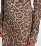 Платье миди с леопардовым принтом Stella McCartney, Multicolor Brown - фото 5