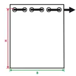 HOMING штора «Бербанк», (1 шт.), зеленый/белый - фото 5