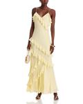 Платье Rialto с рюшами LoveShackFancy, желтый - фото 3