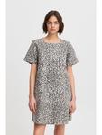 Платье IXJILLA, стандартного кроя, с леопардовым принтом Cornstalk ICHI - фото 7