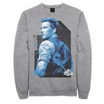 Мужской синий свитшот с портретом Owen Jurassic World - фото