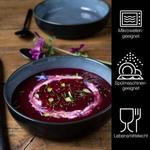 Vida 6x фарфоровые тарелки для супа Moritz & Moritz, синий - фото 3