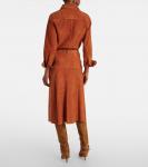 Юбка миди Devy Suede Isabel Marant, Cognac - фото 3