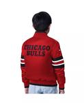 Куртка на кнопках Red Chicago Bulls Scout Varsity для больших мальчиков и девочек Starter - фото 2