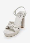 Босоножки на каблуке Bosanova, бежевый - фото