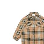 Детское платье Burberry Kids, цвет Khaki - фото 5