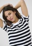 Футболка Kaffe Print T-shirt, Chalk Black Deep Stripe/White - фото 4