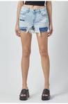 Шорты Kenzie Bandana Print Distressed Shorts Light Wash HIDDEN - фото