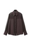 Блуза Mango Button-down blouse, Brown - фото 5