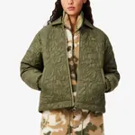 LACOSTE Стеганая куртка с цветочным принтом, Khaki Green - фото 3