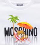 Хлопковое платье Moschino Kids, Bianco Ottico - фото 2