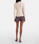 Топ с рюшами и стразами Self-Portrait, Champagne - фото 3