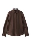 Блуза Mango Button-down blouse, Brown - фото 5