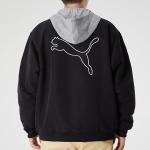 Куртка block hoodied jacket 'black white grey' Puma, черный - фото 4