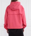 Куртка ветровка женская Tommy Jeans с капюшоном и контрастными молниями, розовый - фото 4