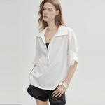 ELLE Рубашка Women's White Lapel Moderate - фото 4