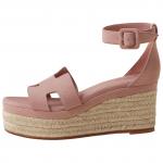 HERMES Сандалии Elda One Strap 7,5 см женские розовые - фото