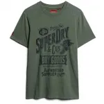 Футболка Superdry Workwear Script Graphic, зеленый - фото